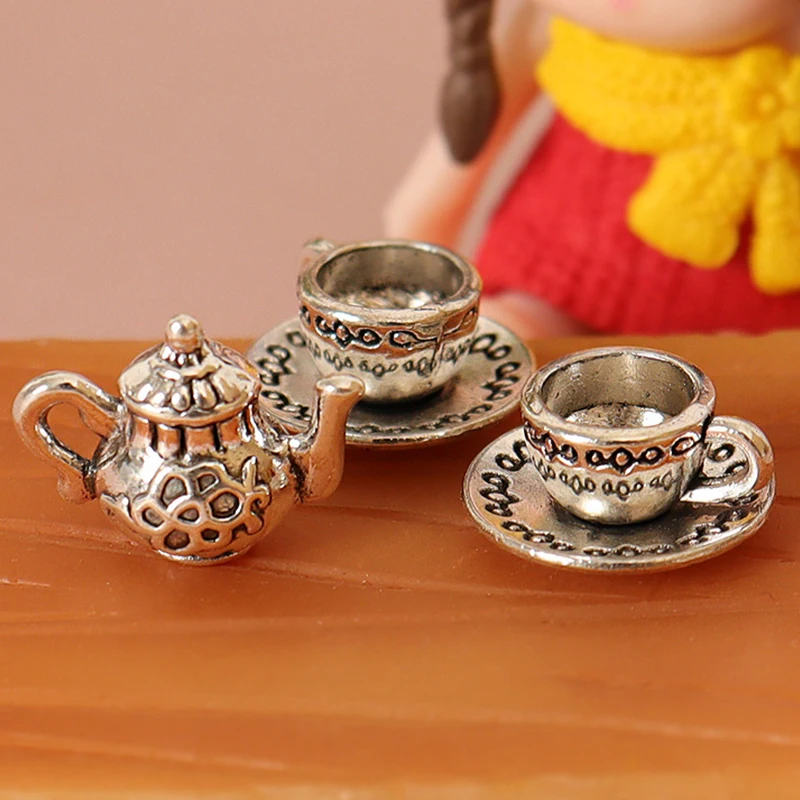 High Simulation Doll Accessories Tea Set, Classic Style High Simulation Generous Collectible Dollhouse Kitchen Decor - View #5