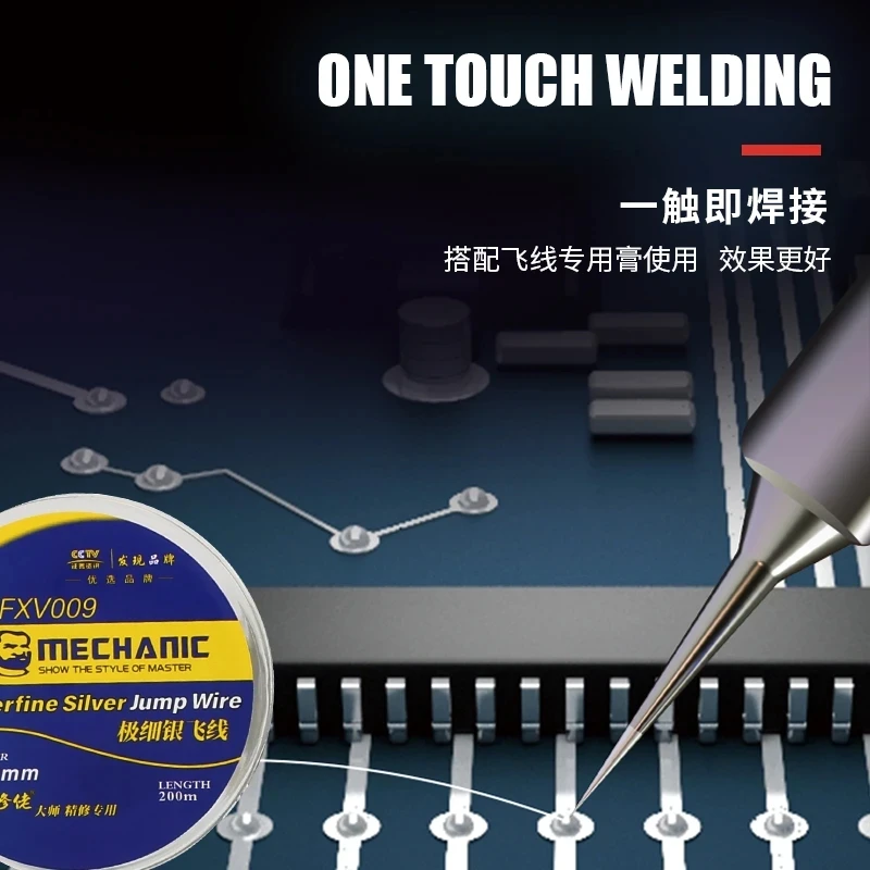 MECHANIC Jumper Wire 절연 0.009mm FXV009 0.01mm FXS001 0.02mm FX-9 Flying Line for iPhone 마더 보드 지문 수리