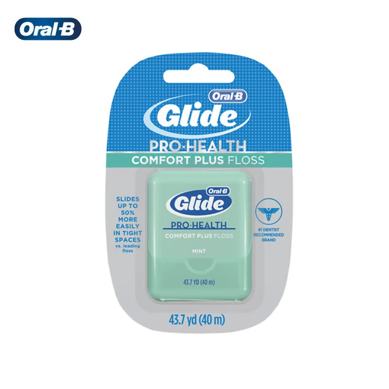 Dental Floss Oral B Glide Pro-Health Dental Floss Comfort Plus Floss 40M Mint Dental Teeth Oral Hygiene Gum Care Remove Food Particles