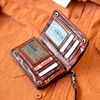 AETOO  Men's short leather Commuter storage Handcrafted plant-tanned leather simple wallet Student Youth Men's leather wallet Si 5