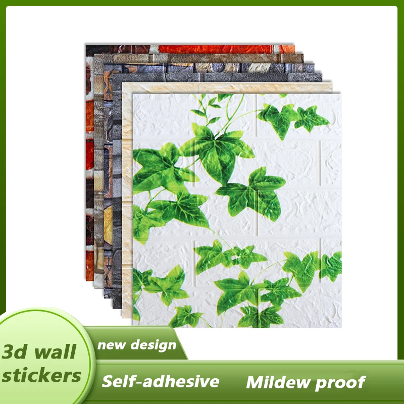 

12pcs Soundproof And Waterproof 3D Wall Sticker Bathroom Decoration Self-Adhesive Panel Roof Kitchen Bedroom Home Decoration