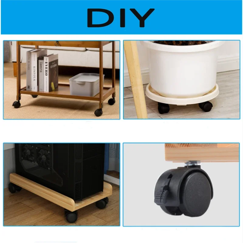 Description Picture 3 of item12 Pieces 1 Inch Wheel 30mm Caster 360 Rotatable Plate / Screw Swivel Castor Wheels Replaced Trolley Cart Handmade DIY Roller