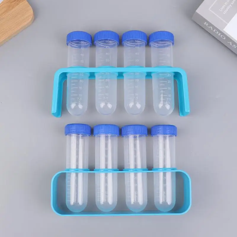 4Pcs 50ml Clear Centrifuge Tubes with Test Tube Stands - School Science Experiment Educational Supplies Lab Science Kit