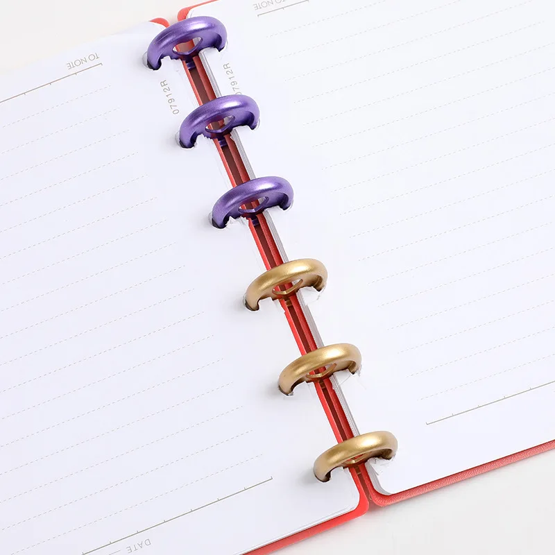 Notebook Accessories Plastic Binding Rings 35mm Plastic Matte Binding Discs Notebook Binder Ring Discs