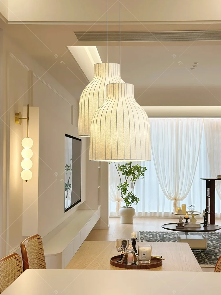 Wind silk minimalist designer living room bedroom creative modern medieval restaurant bed and breakfast lamps