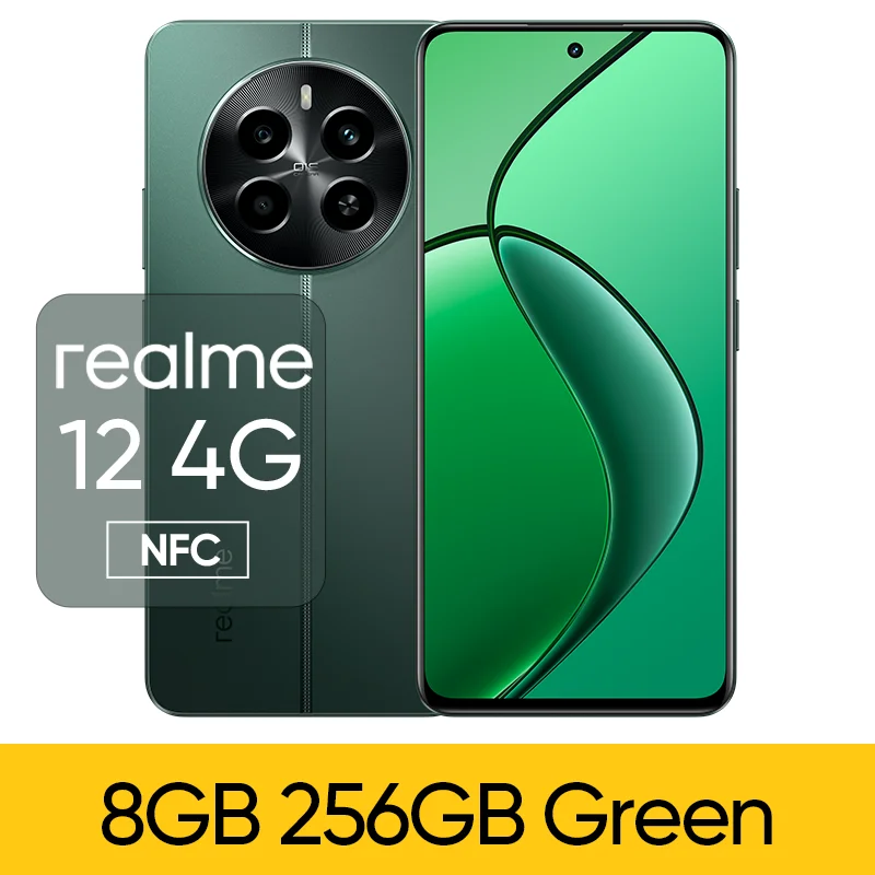 thumbnail image 1 of [Estreno mundial] realme 12 4G Hasta 512 GB Carga SUPERVOOC de 67 W Cámara Sony OIS de 50 MP Pantalla Amoled de 6,67 pulgadas y 120 Hz Snapdragon 685 NFC, 1 of 5