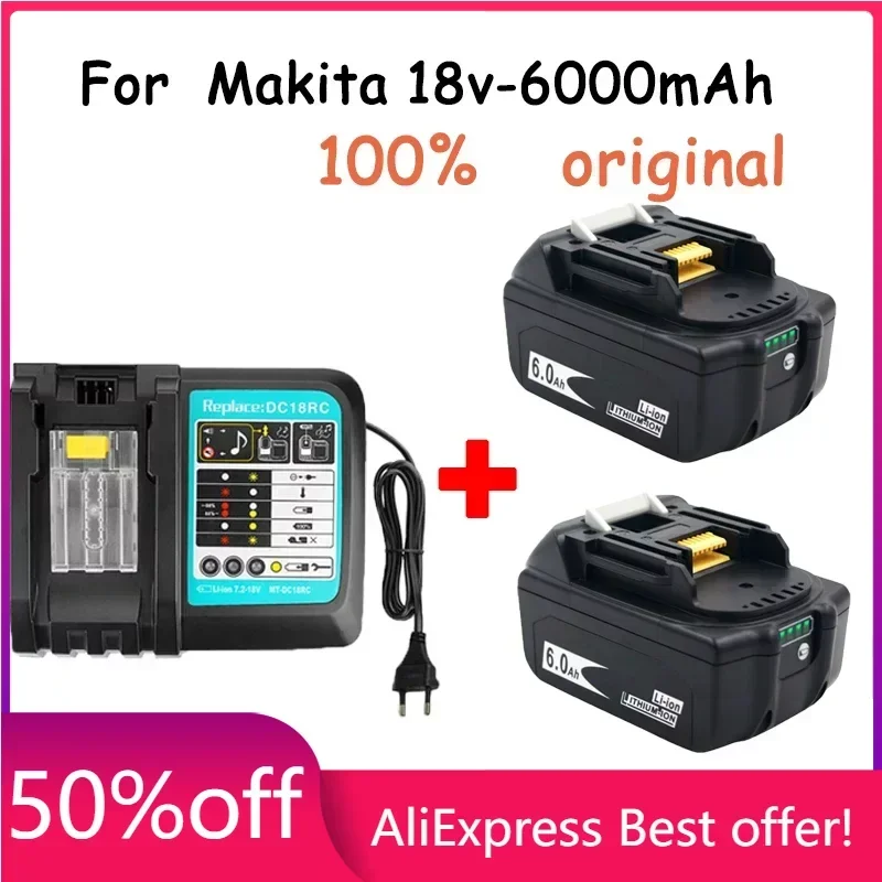 

18650 rechargeable battery, Makita backup battery, 18v6000mah with 3A charger, bl1840 bl1850 bl1830 bl1860b lxt400