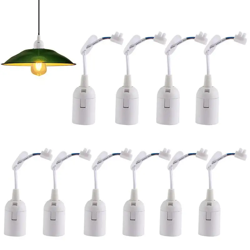 

Hangings Light Socket With Cord 10pcs E27 Pendant Light Socket With Cord Safe Lamp Socket Lantern Cord Cable For Construction