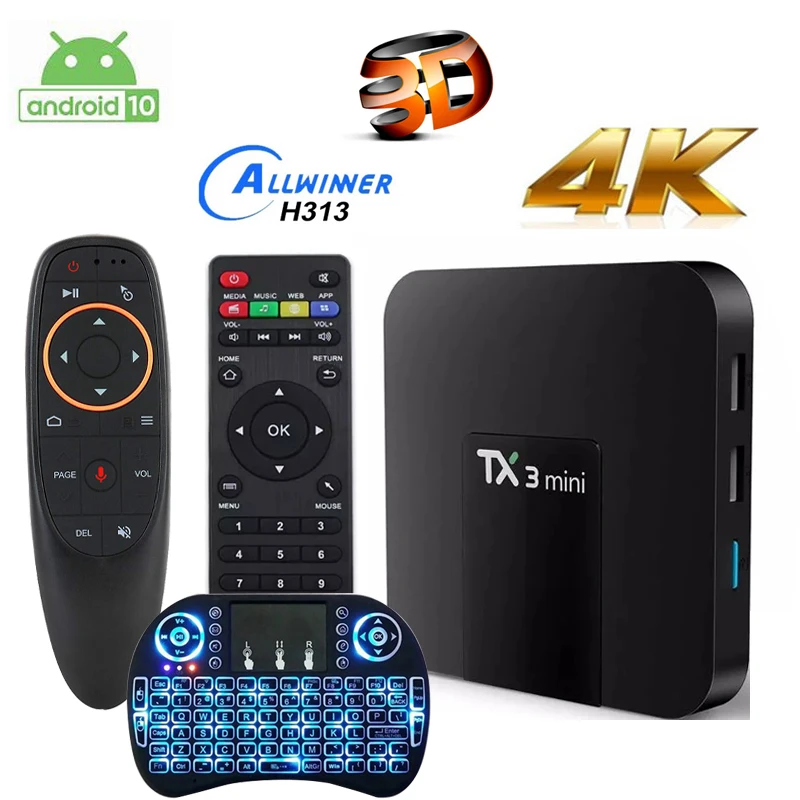 Приставка Смарт-ТВ TX3 4K Android 10 0 Allwinner H313 | Электроника