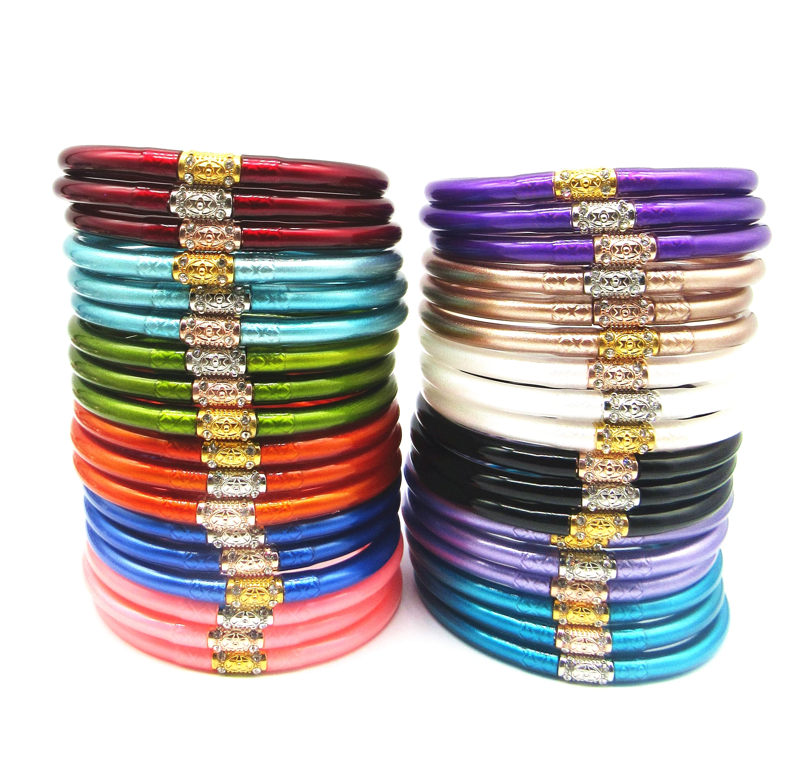 19ColorsTibetanBuddhaGirlBraceletBangleThailandMonkMantra