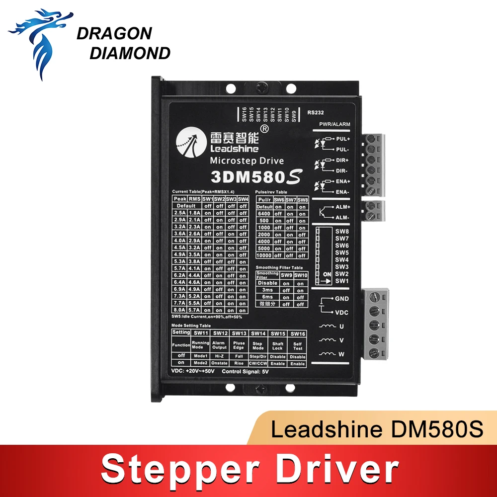 

Leadshine 3 phase 3DM580S stepper motor driver match stepper motor 57 86 18-50VDC 1.0-8.0A