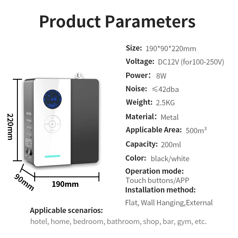 VanGogh360 Coverage of 1800 Square Feet Perfume Wifi Diffuser Electric Environmental Fragrance Air Freshener HVAC Smart Home 5