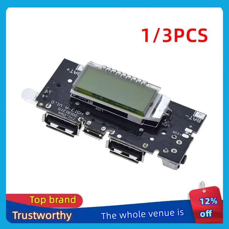 Dual-USB 18650 Akku-Ladegerät PCB-Strommodul 5V 1A 2.1A Mobile Powerbank-Zubehör für Handy DIY LED LCD Modulplatine