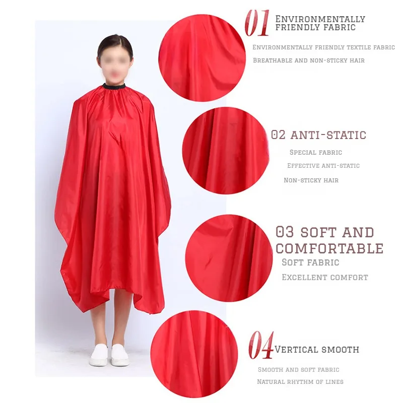 140*120cm Hair Cutting Gown Barber Salon Gown Cape Hairdresser Hair Cutting Waterproof Cloth Tools Hairdressing Dress Cape Apron 4