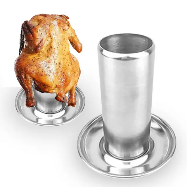 Grillezés Erős Rozsdamentes Acél Álló Stílusú Csirke Pörkölt Állvány Kempingellátás