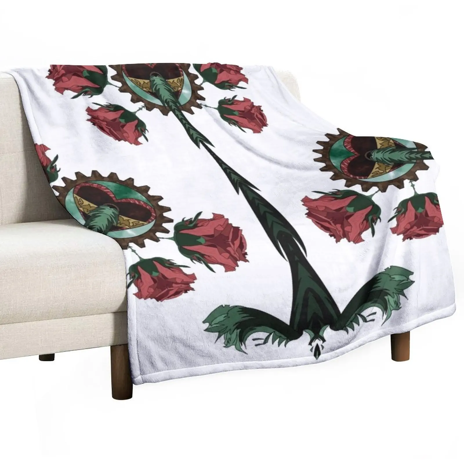 

New Love is the key. Fountain of roses and heart gushing unlimited abundance. Throw Blanket Comforter Blanket Plaid on the sofa