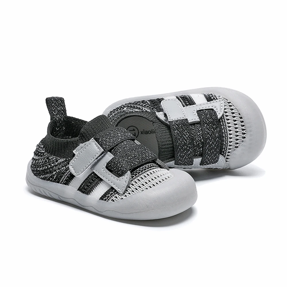 Baby Boys Girls Fashion Breathable Non-slip Knitted Sneakers Rubber-soled  Toddler Outdoor Walking Baby Shoes 3