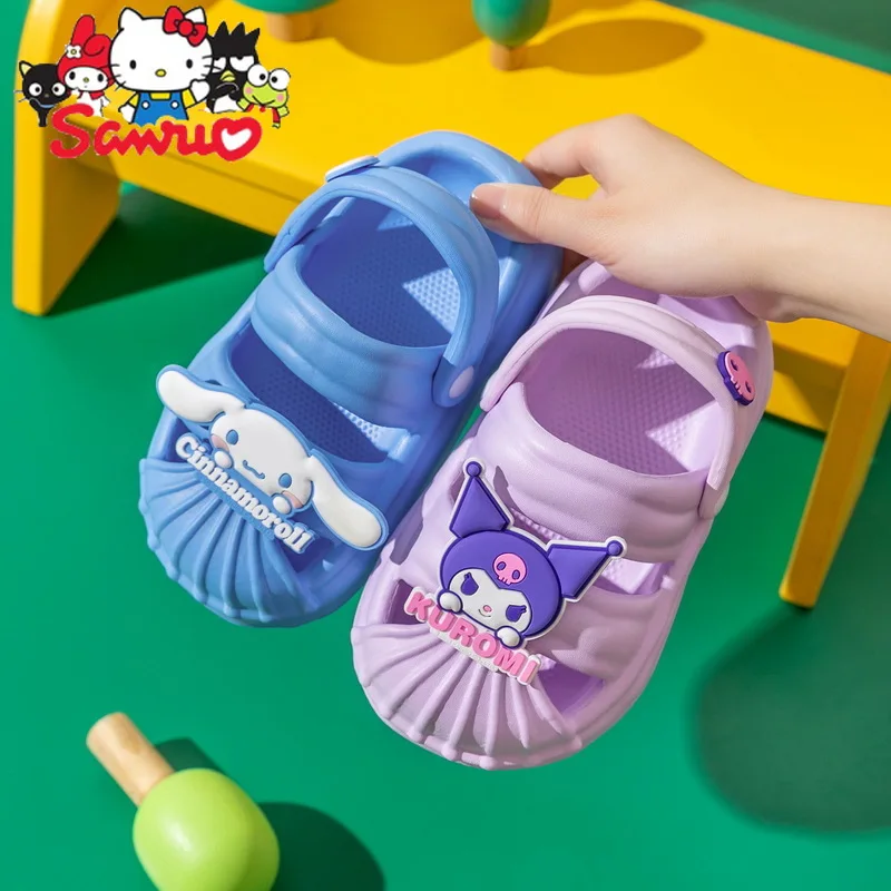 

Sanrio Melody Kuromi Hello Kitty Cinnamoroll Pochacco Children's Slippers Non-slip Toe Sandals Hole Shoes Sandals Women's Shoes