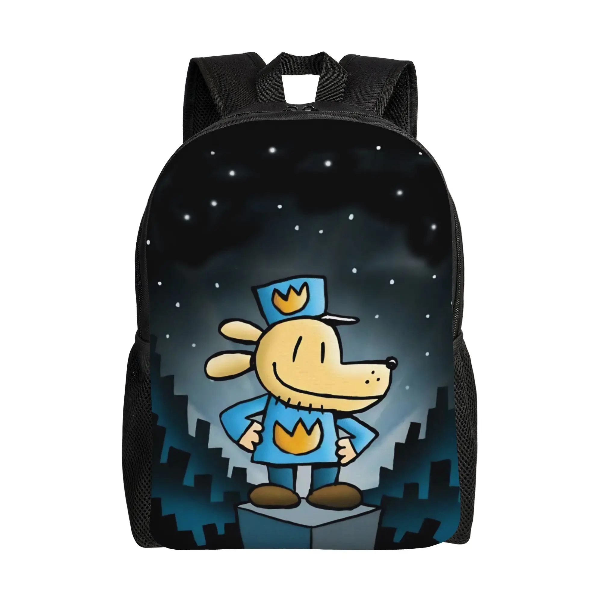 Dog Man Cartoon Teenage Backpack Outdoor Student Business Daypack for Men Women College Canvas Bags 1