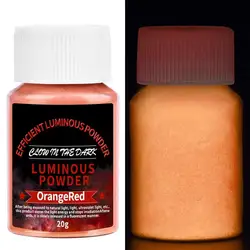 Vibrant 12 - Color Pearlescent Powder Set for DIY Resin and Nail Art Creations (Orange Red)
