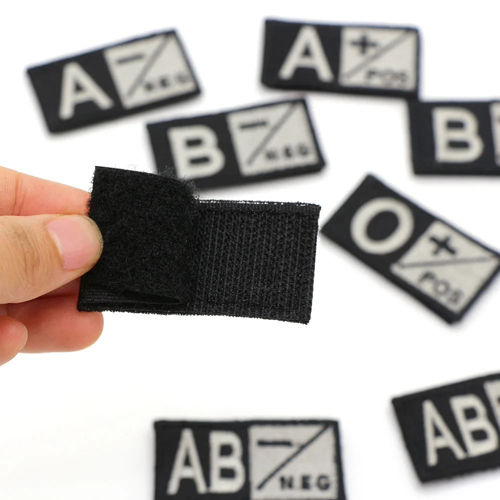 2 Toppe Con Gruppo Sanguigno 3D In Gomma PVC A B AB O O Toppe In - Foto 4