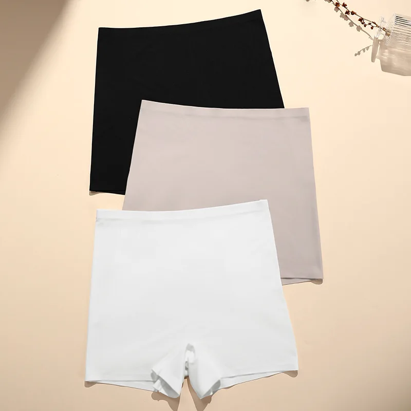 Hot Sale Ladies Workout Seamless Ice Silk Solid Biker Shorts Boxer Short Leggings Sports Yoga Pants Women's Shorts Panties