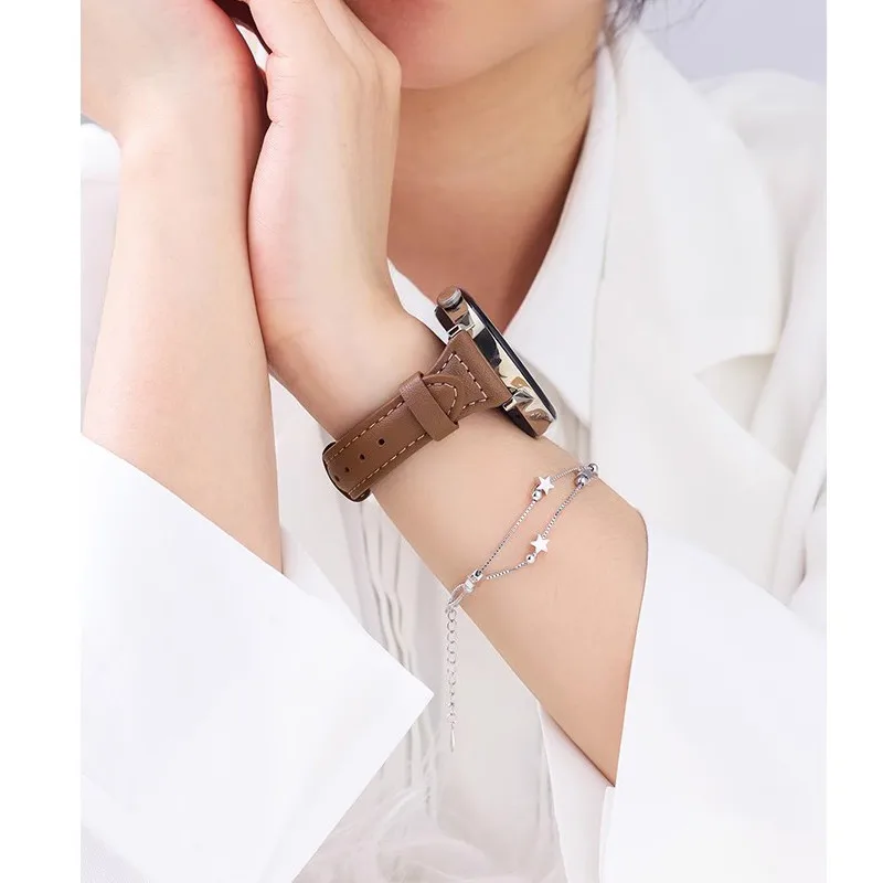 Elegant Women's Leather Wristband Replacement