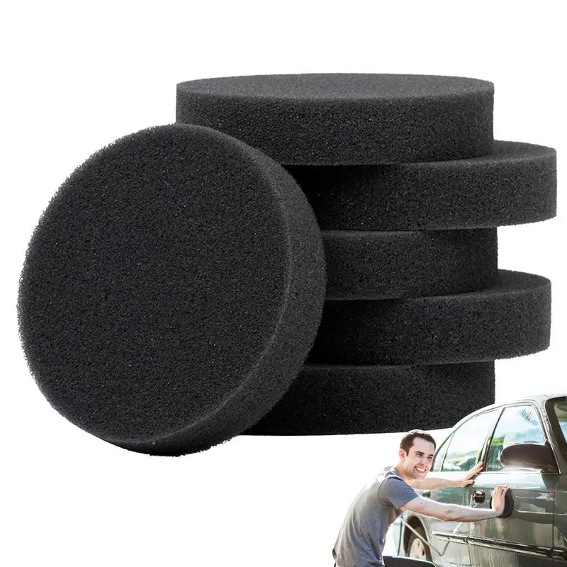 

Car Round Waxing Polish Sponges High Density Foam Applicator Pads Kit Curing And Polishing Sponges Car Detailing Tools Car Wash