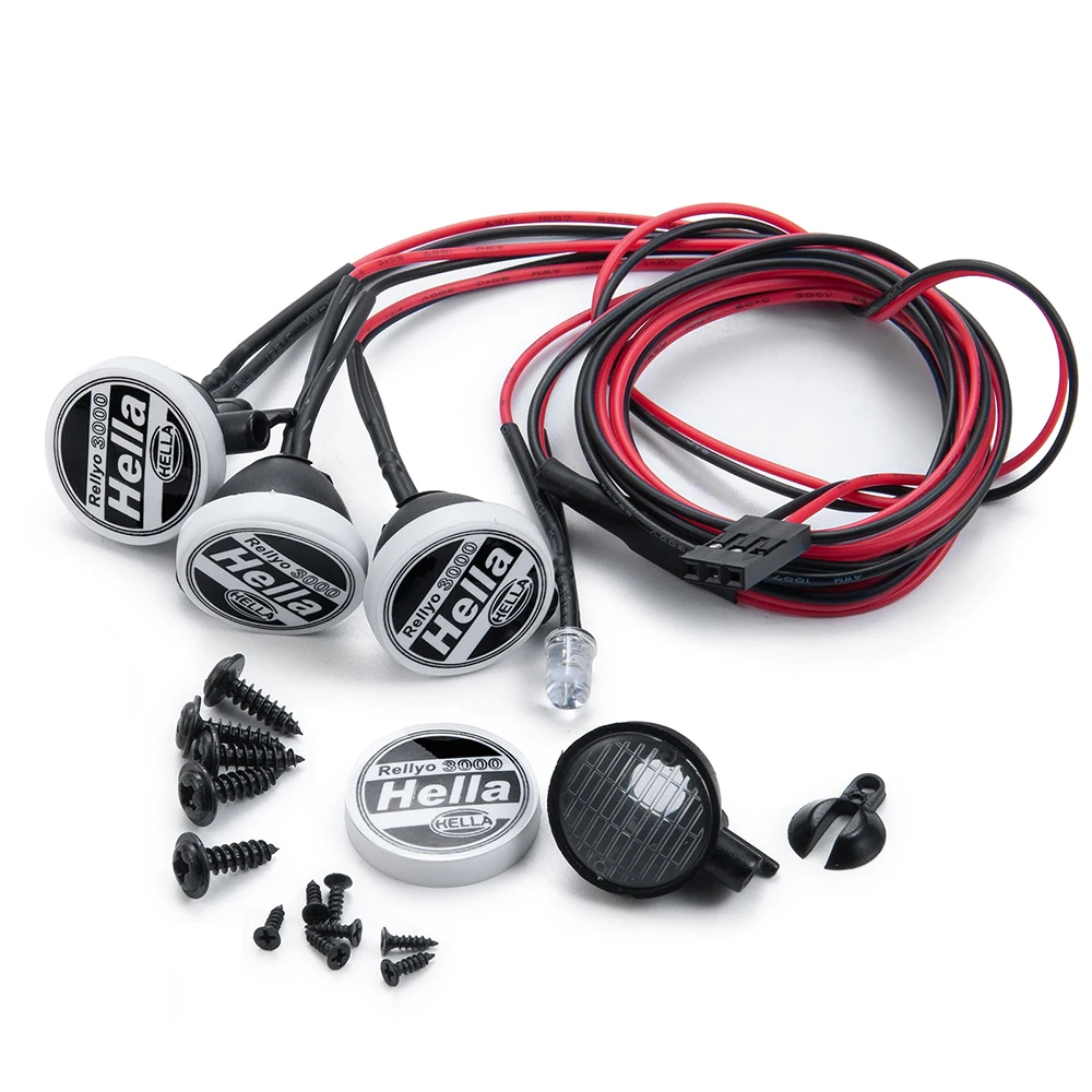 AXSPEED RC Auto Dach Lichter Hella LEDs Scheinwerfer Helle Lampen für 1/10 RC Crawler Auto Axial SCX10 TRX4 TRX6 Tamiya TT01 D90 TF2 – Detail 3