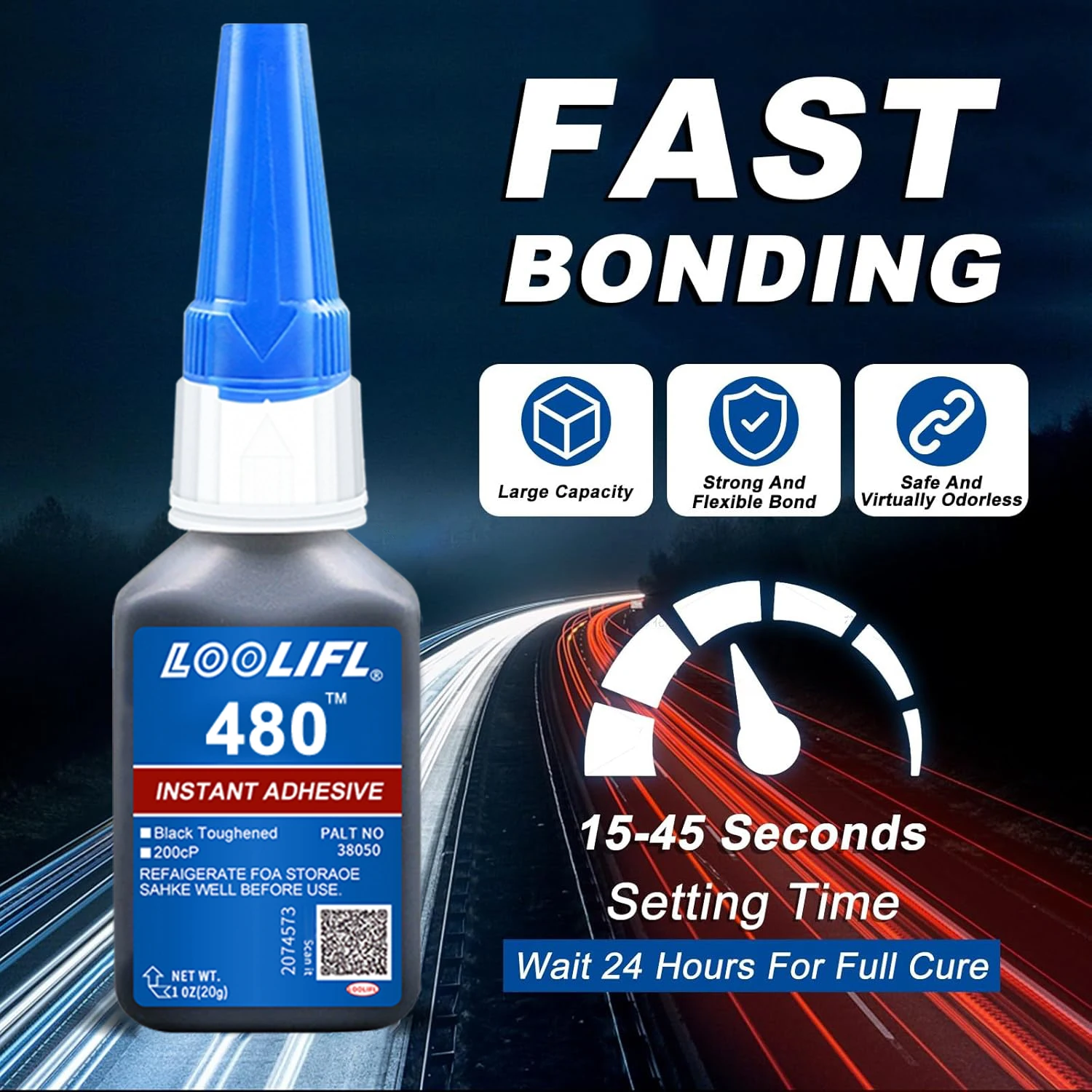 480 กาวซุปเปอร์สีดํา, กาว Quick-Bondig หนังยางไม้โลหะกาวเหลวที่แข็งแกร่ง, กาวซ่อมฉุกเฉิน, กาวยาง 1