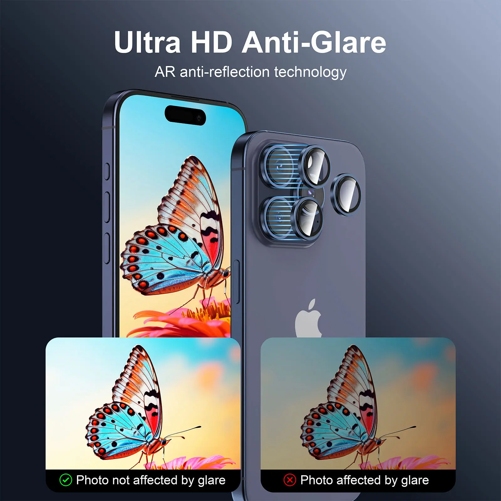 Universal Metal Ring Glass Camera Lens Protector