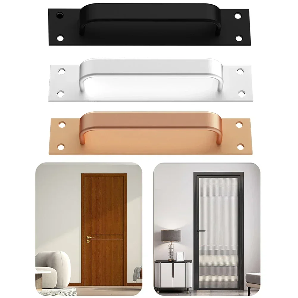 Sliding Barn Door Handle Pull Cabinet Flush Hardware Door Window Handle Aluminum Alloy Interior Furniture Hardware door handles,cabinet handles