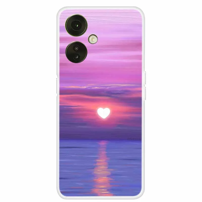 Clear TPU Soft Silicone Phone Case with Adorable Cats Design for OnePlus Nord CE 3 Lite 5G