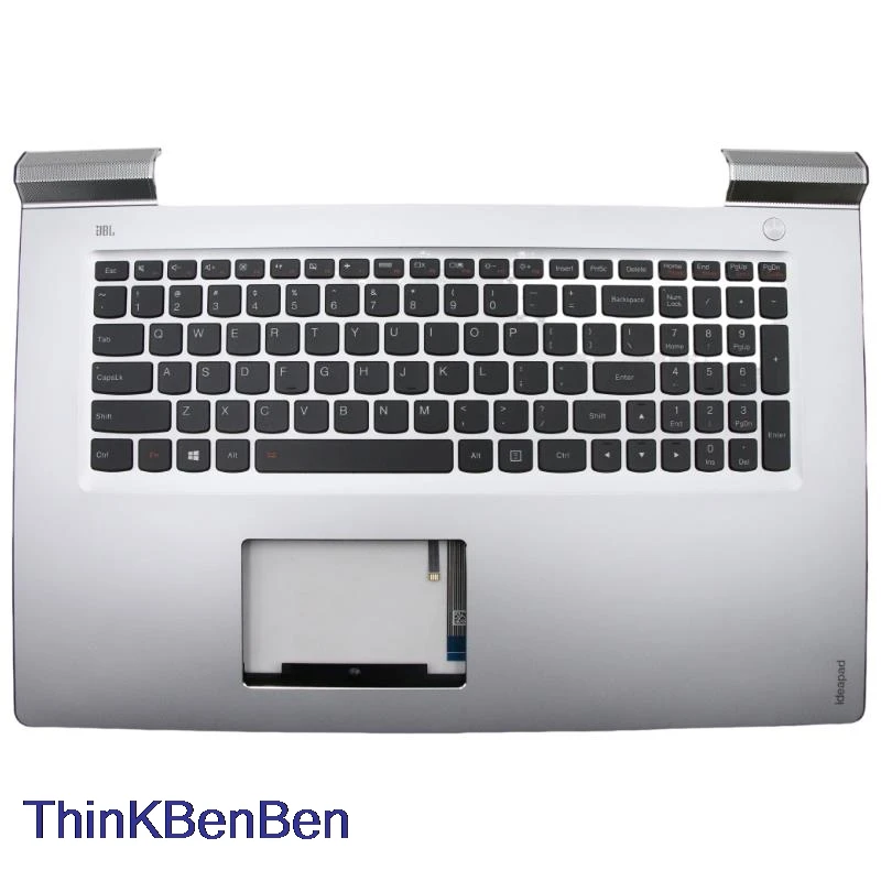 Inglês Teclado de Prata Upper Case Palmrest Shell Capa para Lenovo Ideapad 700 17 17isk 5cb0k93616 us