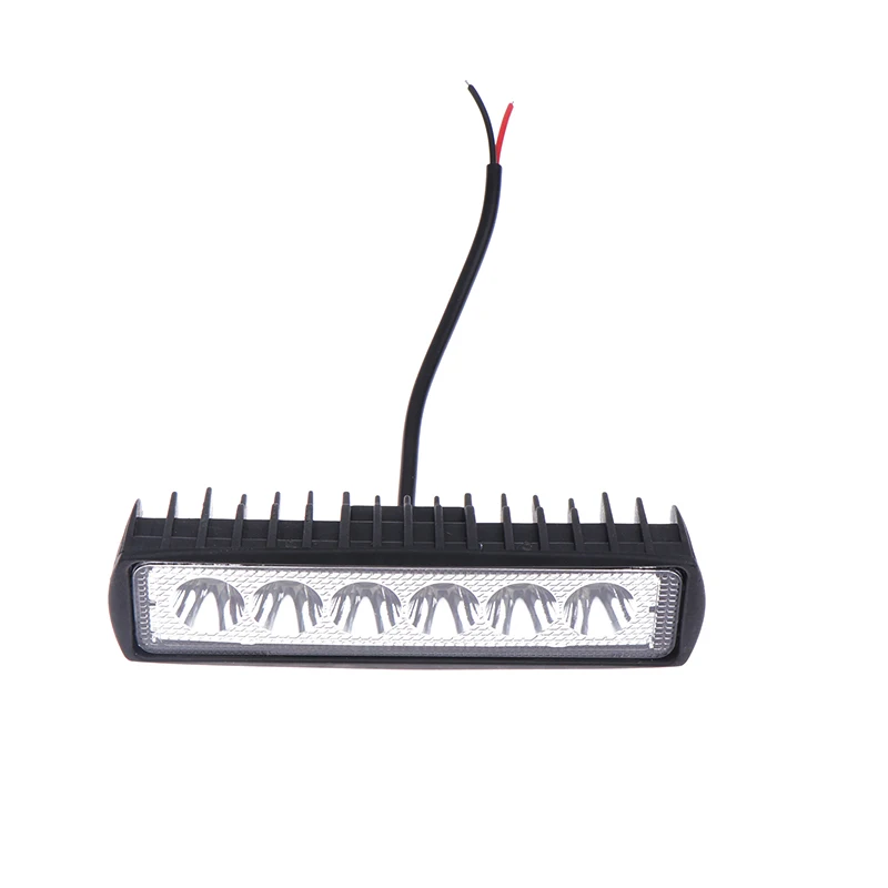 Araba için LED ışık Bar 12V 18W 6000K çalışma ışığı araba motosiklet kamyon römork Offroad farlar sürüş ışık