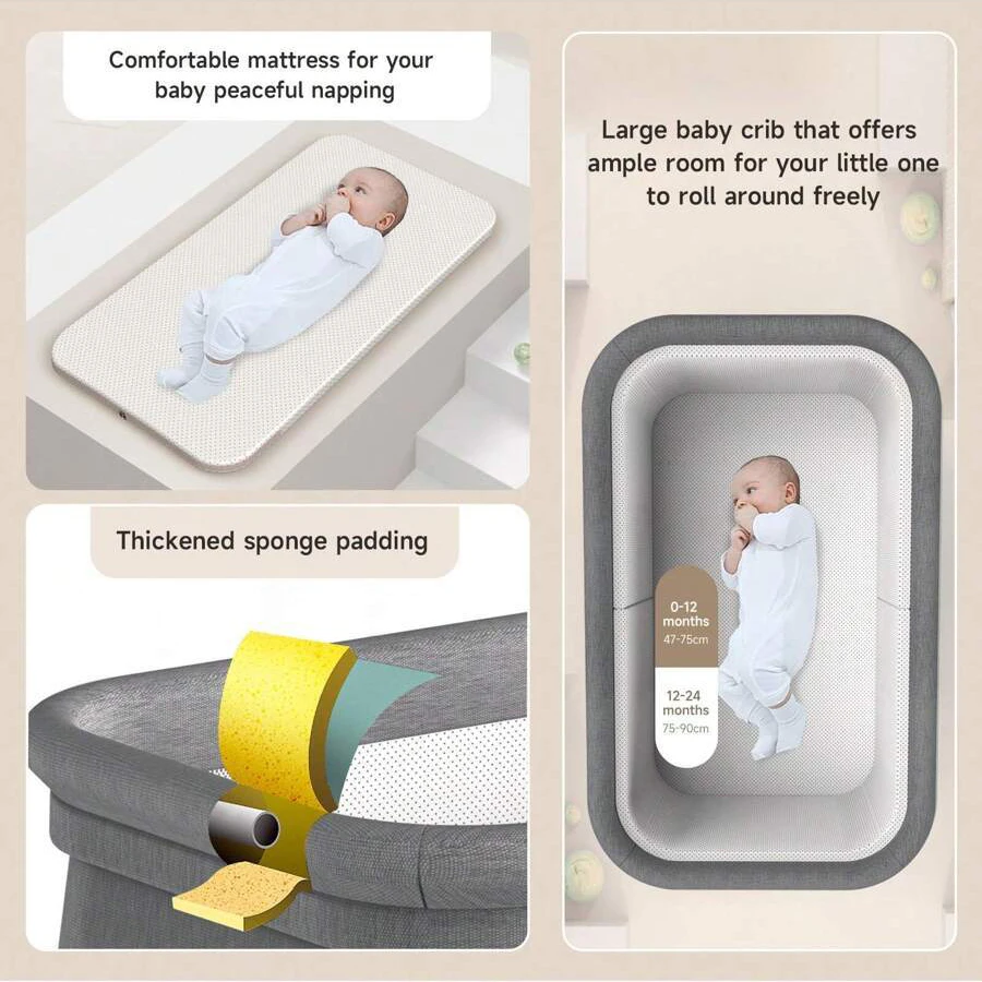 3-in-1 Baby Bassinet with Rocking Mode