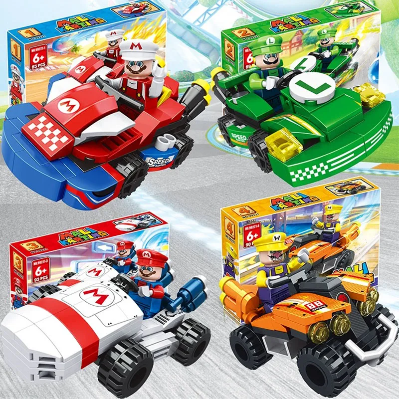 bibilock 1529pcs technical super speed car model building blocks expert racing vehicle bricks toys for kids boyfriend children Super Mario 4 in 1 Racing Building Blocks Puzzle Toys Assembled Model Toy Bricks Dolls Toys Children Gifts