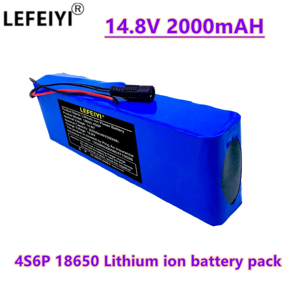 

14.8V 20Ah 4S6P 18650 Li-Iom Battery Pack Night Fishing Lamp Heater Miner's Amplifier Batteries with BMS+16.8V Charger