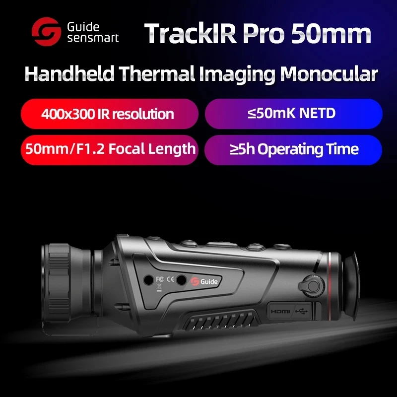 

Guide TrackIR 25/35/50mm Thermal Imaging Long Detection Range Thermal Vision Handheld Thermal Imager Monocular Hunting