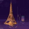 Robotime Eiffel Tower Craft Kit 3D Puzzle DIY Model Building Kit with LED Light Brain Teaser Gifts for Kids Teens Adult 2