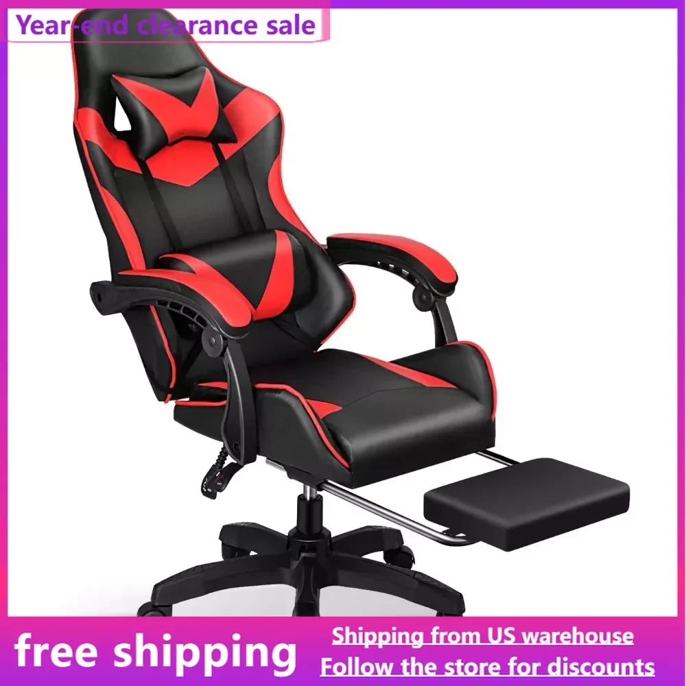 

Gaming Chair, Backrest and Seat Height Adjustable Game Chair With Footrest and Lumbar Support Free Shipping Office Furniture
