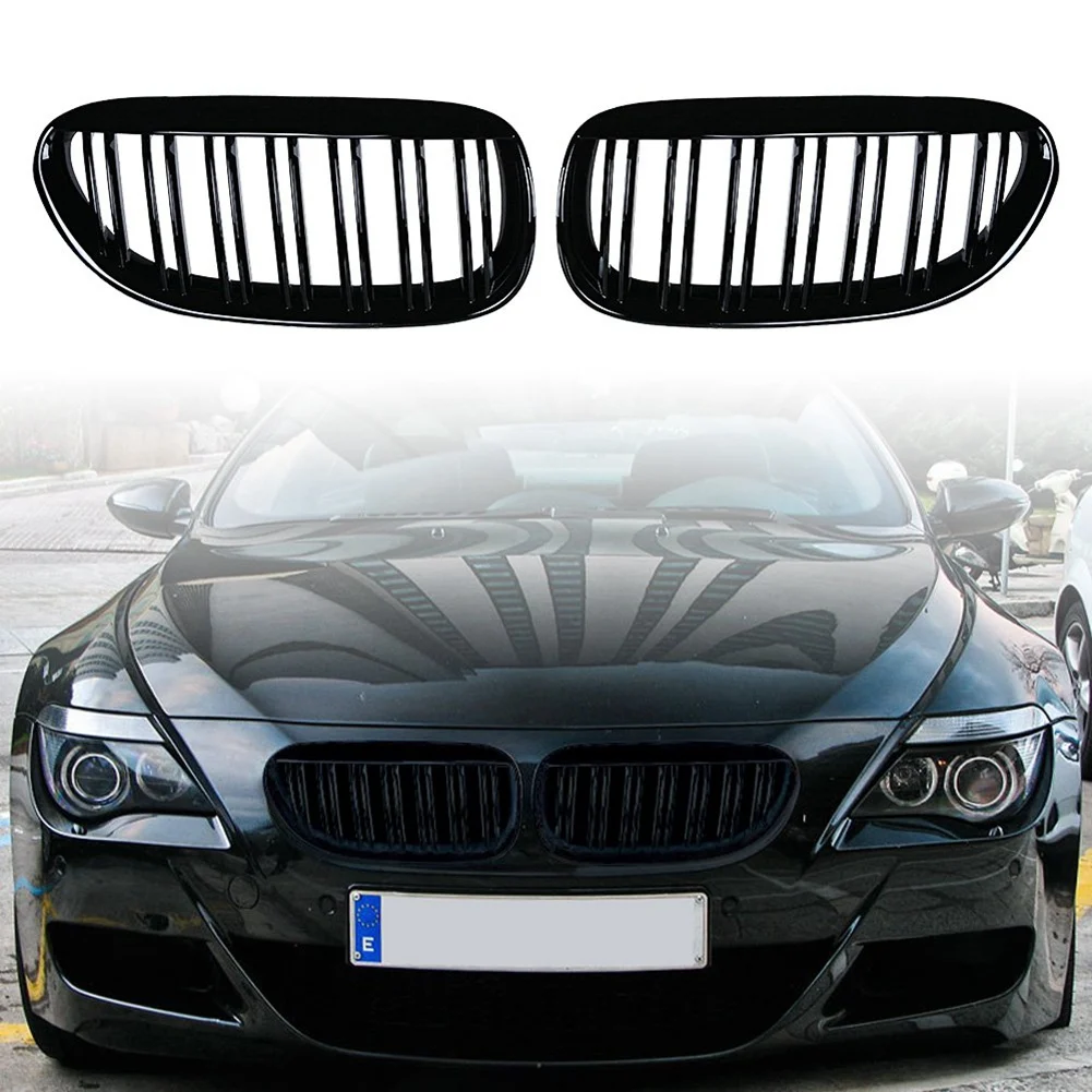 A02K-프론트 키드니 범퍼 그릴 그릴 BMW 6 시리즈 E63 E64 2004-2010 자동차 액세서리