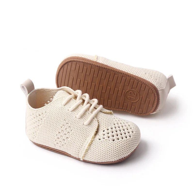 Spring Baby Toddler Shoes Soft Breathable Knitting Infant Shoes 0-2 Year Boy Girl Darling Coconut Child Sneakers
