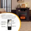 32" Electric Fireplace with Mantel, 1400W Freestanding Heater  W Remote Control & Adjustable Brightness, Multifunctional Mantel 4