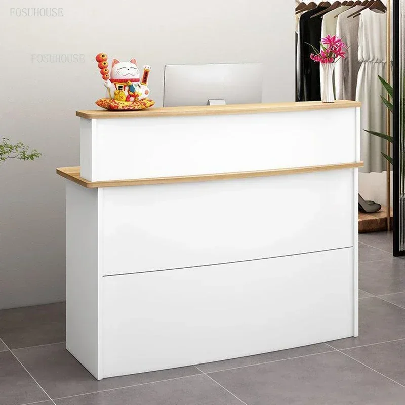 Reception Desks for Beauty Salon Simple Cashier Counter Supermarket Bar Counter Company Reception Desks Modern Office Furniture