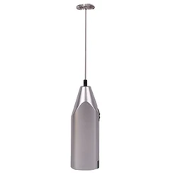 Portable Wireless Blender & Milk Frother with Whisk Attachment (Silver)