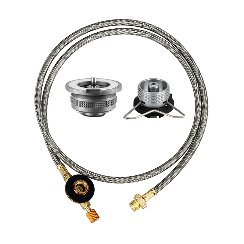 CampingOutdoorStoveButaneGasAdapterSplitStoveConverter