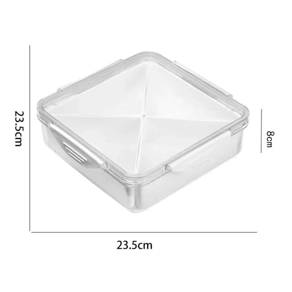 Veggie Tray With Lid 4/6 Compartments Divided Snack Box Container Party  Serving Platter Snack Appetizers Desserts Fruit Tray - AliExpress