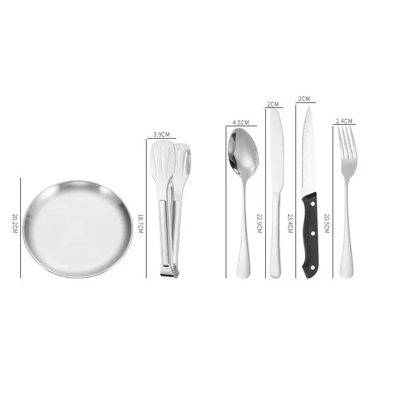 Set di 10 Pezzi di Posate in Acciaio Inox per Esterni - immagine 6
