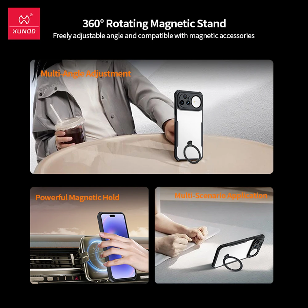 Shockproof Airbag Tech Transparent Phone Case - Anti-Fingerprint & Non-Yellowing